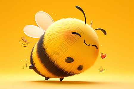 笑脸小蜜蜂背景图片
