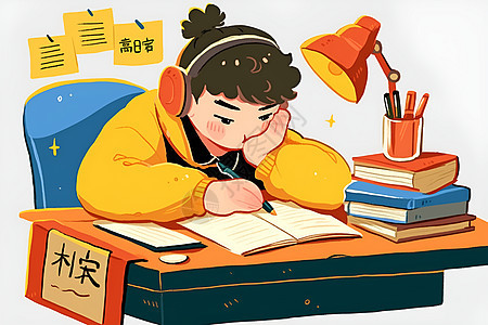 认真学习的男孩图片