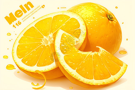 甜美的橙子图片