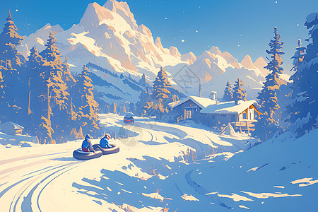 冬日雪山之旅图片