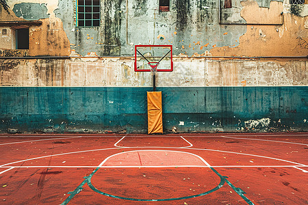 破旧的篮球场图片