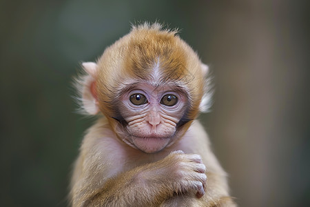开心的小猴子图片