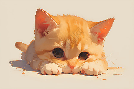 可爱的橙色小猫图片
