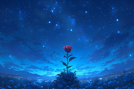浪漫之夜的红玫瑰图片