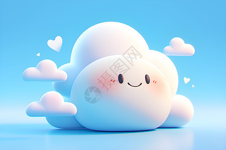 可爱卡通风格的云朵图片
