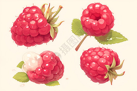 可口多汁的树莓图片