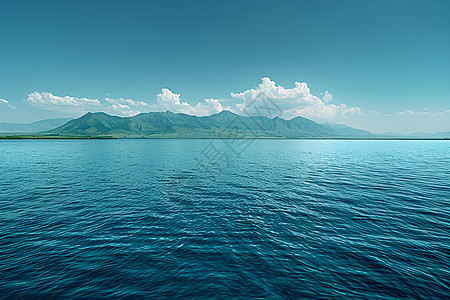 宽阔的青海湖水图片