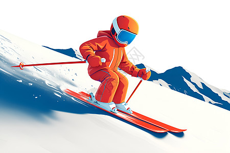 滑雪高手戴头盔图片