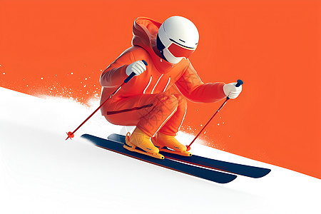 山坡上的滑雪高手图片