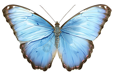 蓝色蝴蝶展翅背景图片