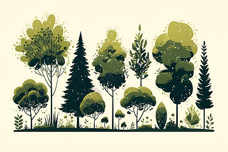 童话世界中的绿色森林图片