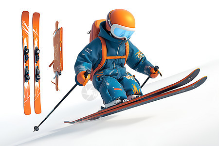 滑雪者的装备图片