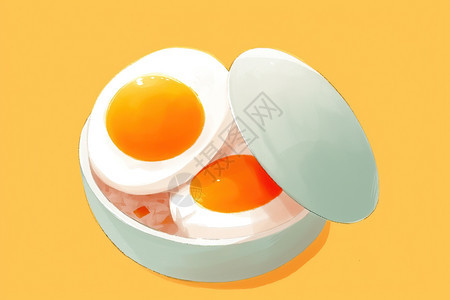 碗里的咸鸭蛋图片