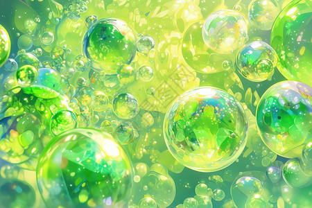 绿色的泡泡图片