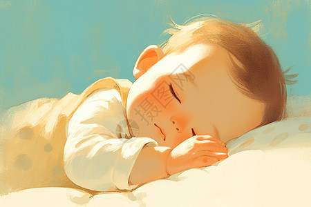 宁静入睡的婴儿图片