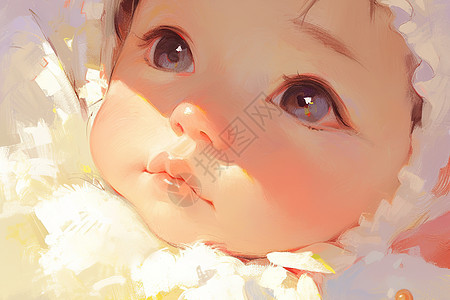 白衣婴儿图片