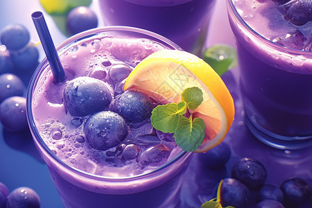 蓝莓柠檬饮料图片