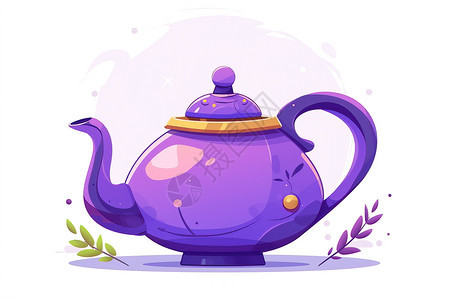 水色彩丰富的茶壶图片