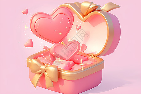 梦幻粉色礼盒图片