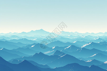 静谧之山插画图片