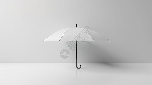 展示的白色雨伞图片