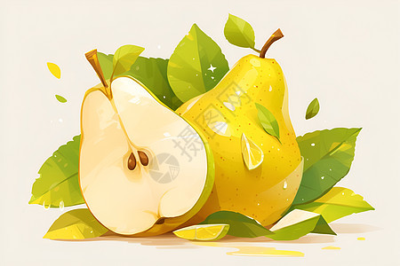 可口多汁的梨子图片
