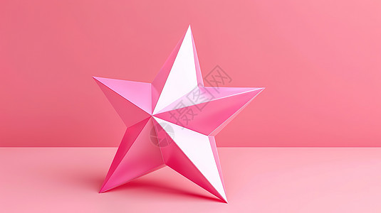 粉白色的折纸星星图片