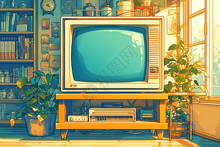 怀旧的电视机图片
