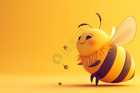 嬉皮笑脸的小蜜蜂图片