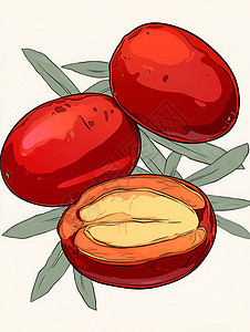 红枣的简洁插图图片