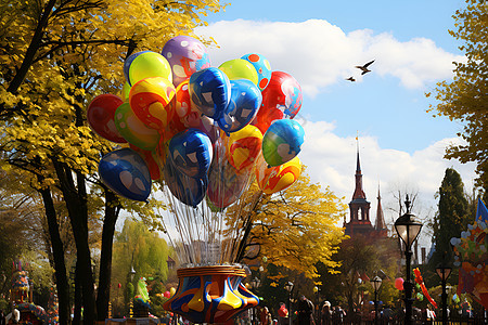 公园的气球图片