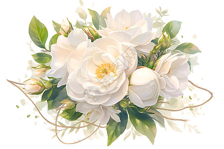 素雅的白色花朵图片