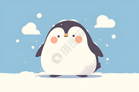 可爱企鹅插画图片