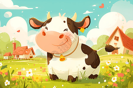 可爱的农业奶牛图片