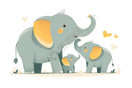 可爱的大象母子图片