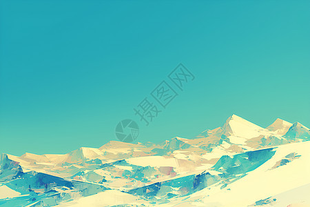 蓝天下的山脉图片