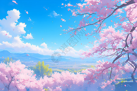 樱花绽放的春日景象图片