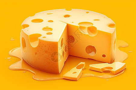 融化的奶酪图片