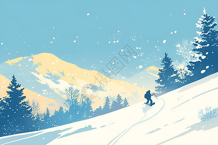 冬季的滑雪胜地图片