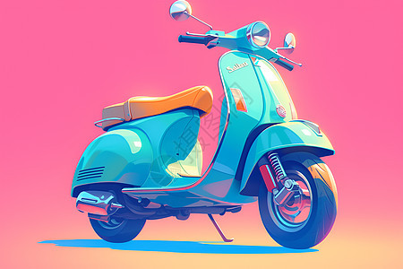 绚丽色彩中的摩托车设计图片
