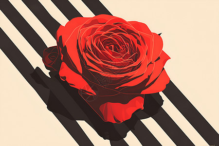 黑白背景上的红玫瑰图片