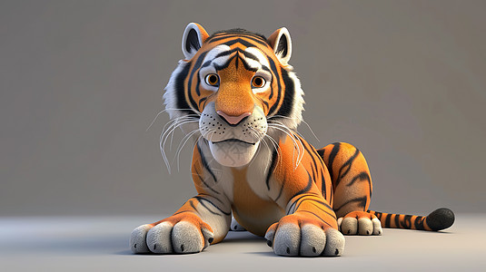 一只老虎模型图片