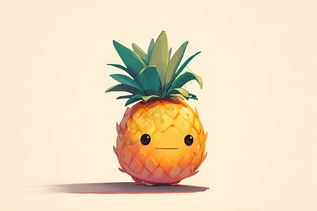菠萝人可爱插画图片
