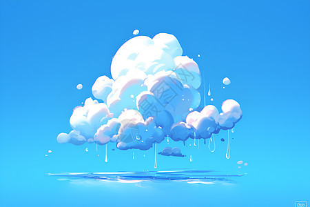 漂浮在空中的云朵图片
