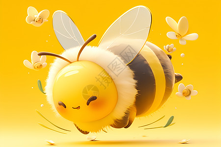 漫画蜜蜂飞翔图片