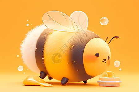 萌萌哒卡通蜜蜂图片
