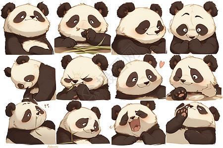 搞怪的熊猫表情包图片
