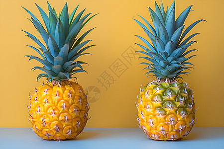 两个菠萝图片