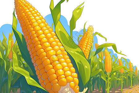 玉米田中的玉米图片