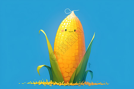 草地上的大玉米图片